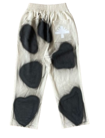 Vertabrae White with Black Printed Pant